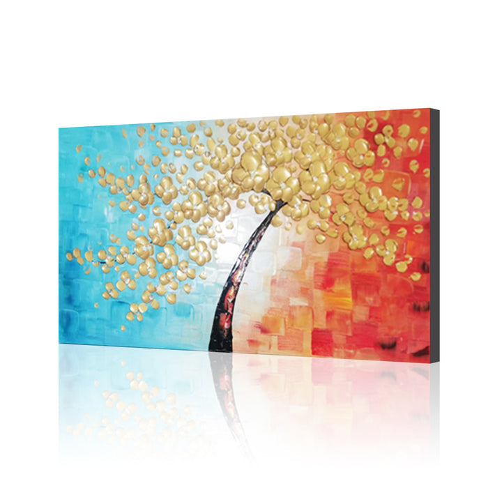 Handmade Oil Painting in Flower on Stretched Canvas