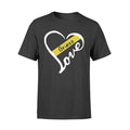 Apparel S / Black Heart Love - Thin Gold Line - Personalized Shirt - DSAPP