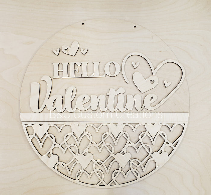 Hello Valentine Hearts