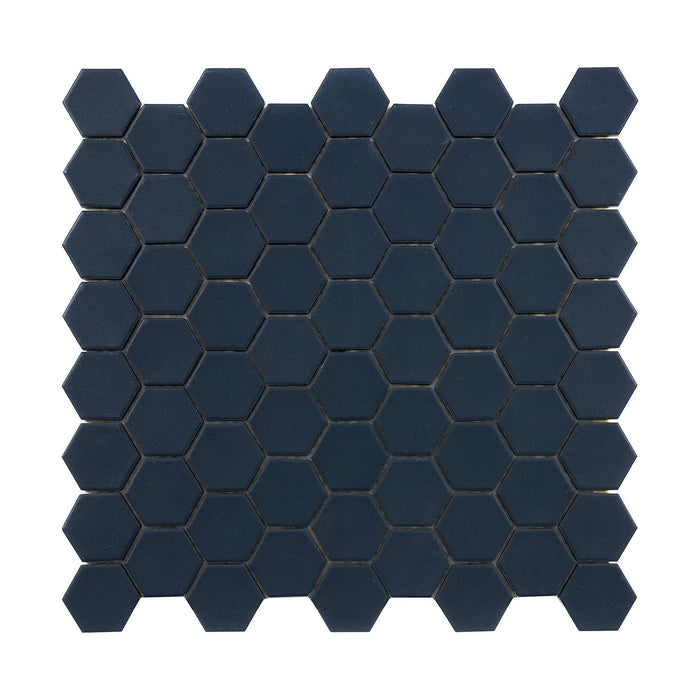 Hexa Deep Navy Mosaic Tile Terratinta 31.6cm x 31.6cm
