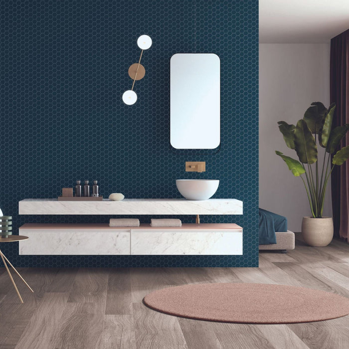 Hexa Deep Navy Mosaic 31.631.6 Tile Terratinta