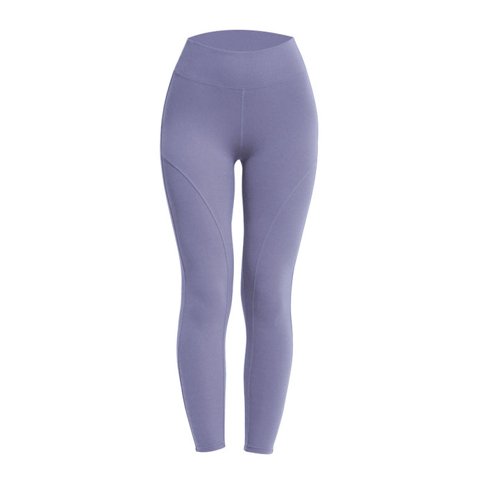 High-Waisted Breathable Stretch Yoga Pants for Running
