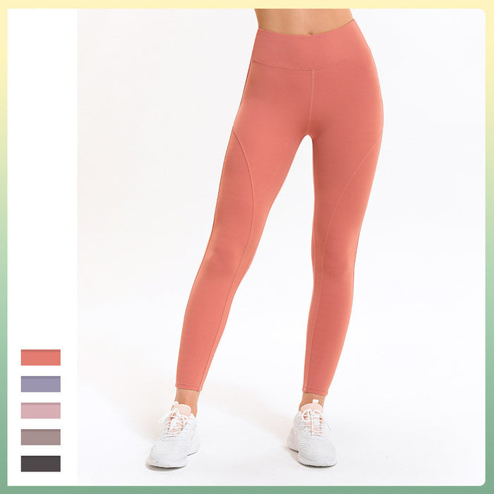 High-Waisted Breathable Stretch Yoga Pants for Running