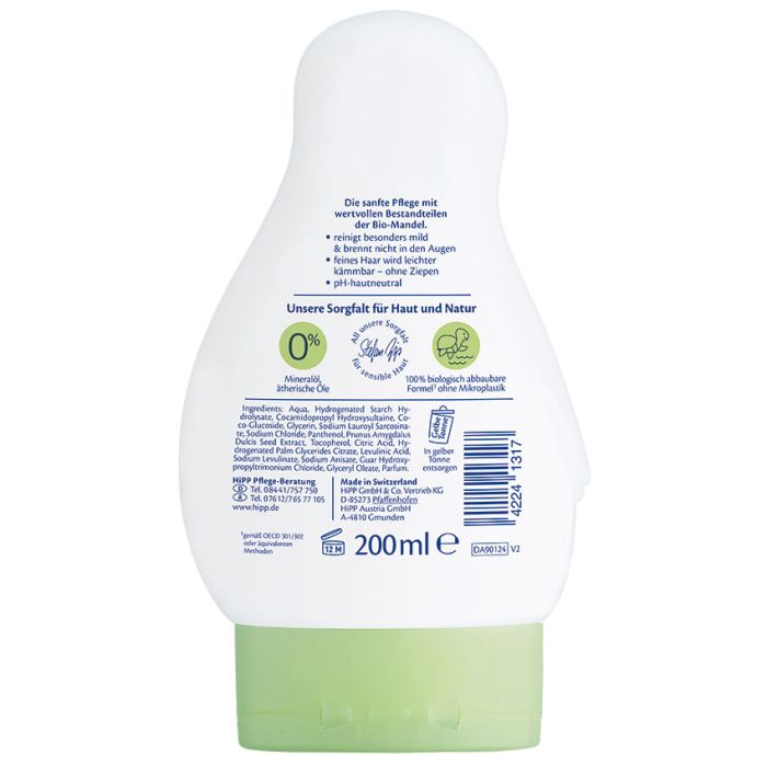 HiPP Baby Soft 2in1 Shampoo + Shower – Gentle Care (200ml) - Formuland