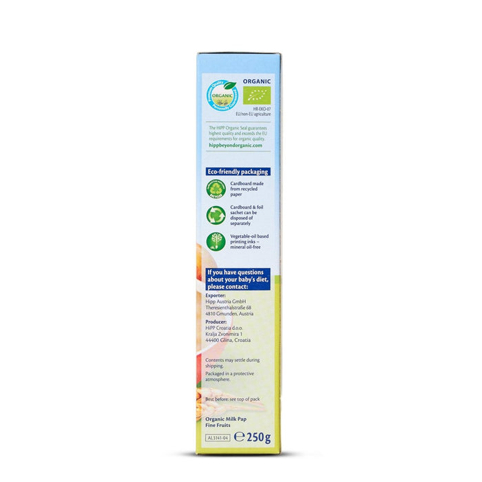 HiPP Organic Cereal Fine Fruits 6 Months (250g) - Formuland