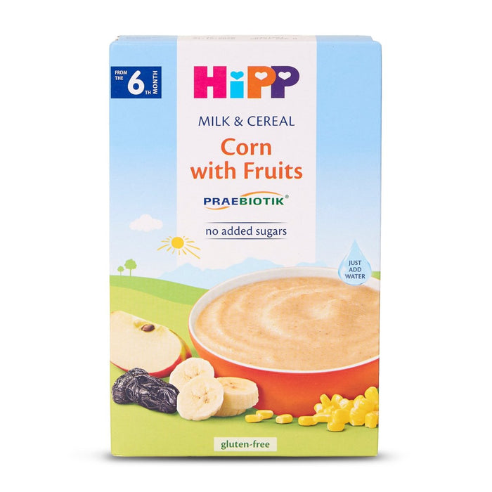 HiPP Organic Corn with Fruits Milk & Cereal from 6 months (250g) - Formuland