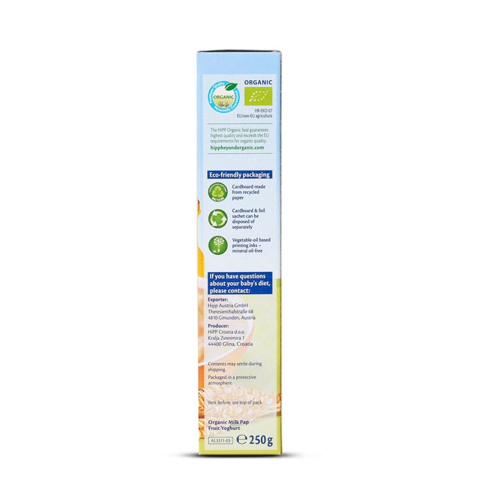 HiPP Organic Fruit Yoghurt Milk & Cereal from 8 months (250g) - Formuland