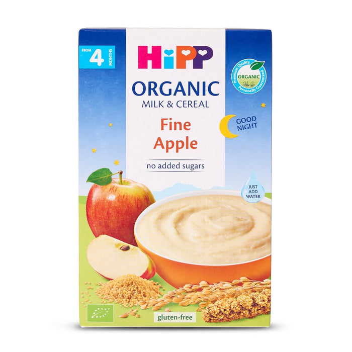 HiPP Organic Good Night Milk & Cereal - Fine Apple from 4 months (250g) - Formuland