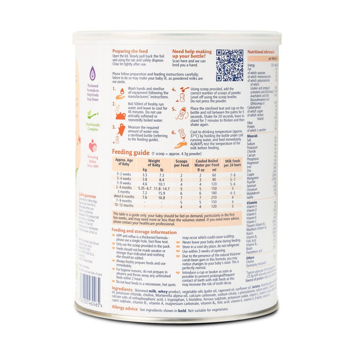 HiPP UK Anti Reflux from Birth (800g) - Formuland
