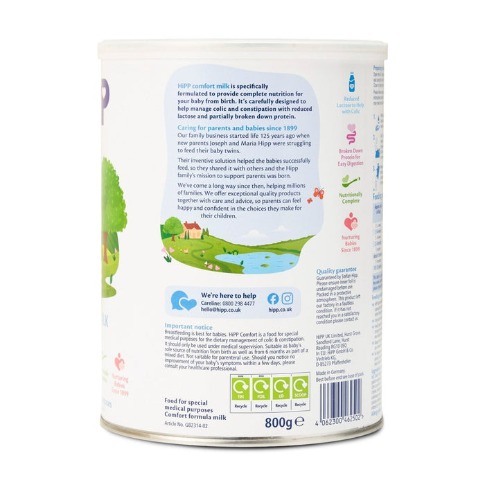 HiPP UK Comfort Formula from Birth (800g) - Formuland
