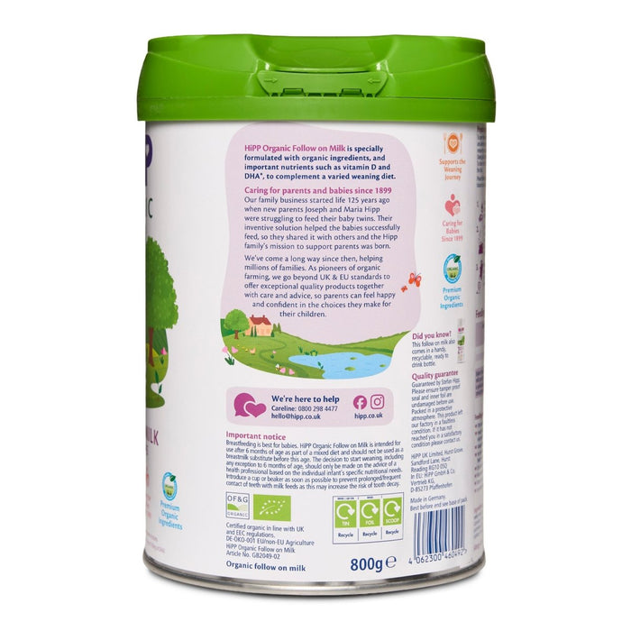 HiPP UK Organic Stage 2 from 6 Months (800g) - Formuland