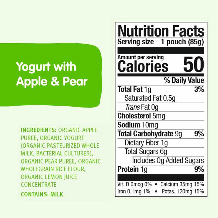 Holle Organic Apple & Pear Yogurt Pouches - Formuland