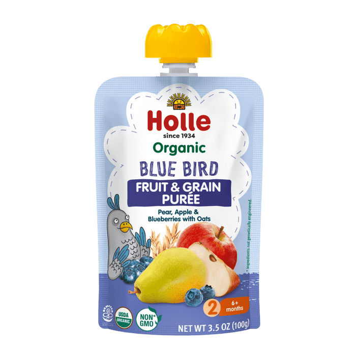 Holle Organic Blue Bird - Fruit & Grain Purée Pouches - Formuland