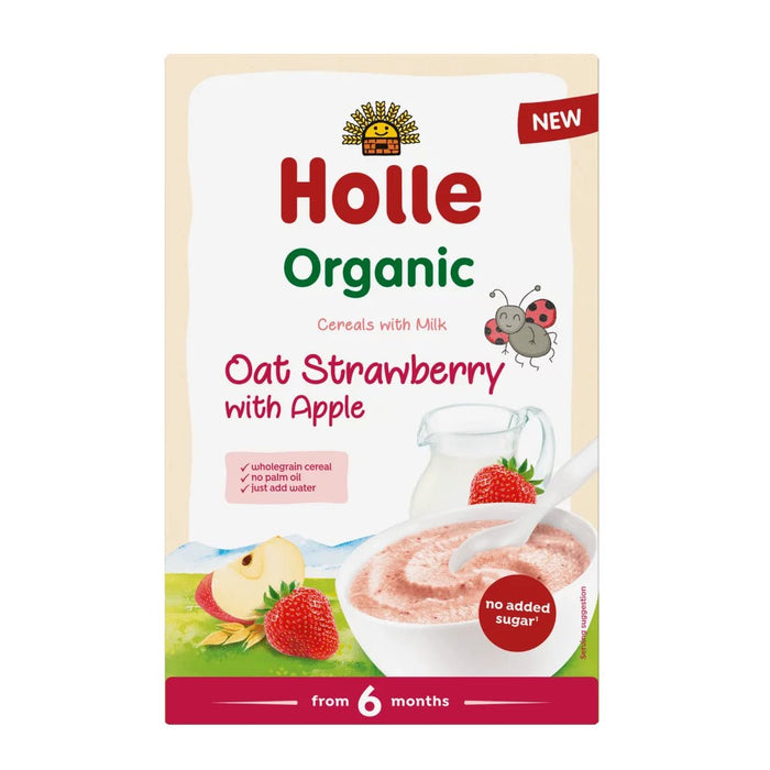Holle Organic Milk Porridge Oat Strawberry with Apple from 6 Months (250g) - Formuland