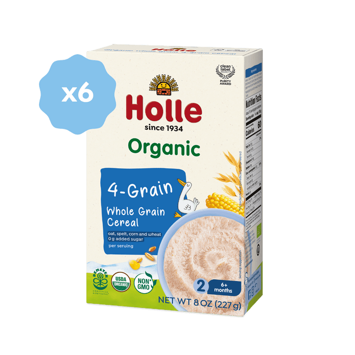 Holle Organic Whole Grain 4-Grain Cereal - 6 Pack