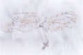 BARONG WAREHOUSE - ICD5 - Wedding Unity Cord with Rosary (Silver/Pearl)