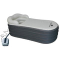 Inflatable Spa Bathtub with Bubble Massage Mat, Remote, Pillow, 66"x30"x26"
