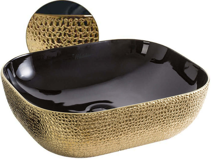 Black/Gold Embossed