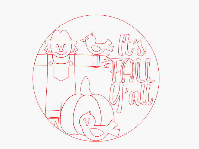 Its Fall Y'all Scarecrow Round