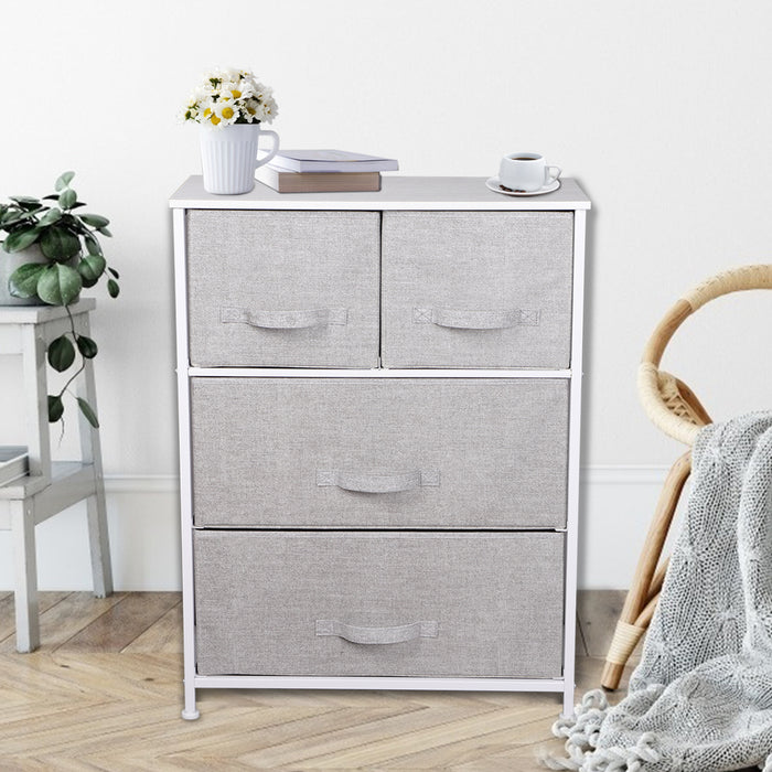 JOOLIHOME Multi-Function Chest of Drawers Fabric Storage Cabinet Gray