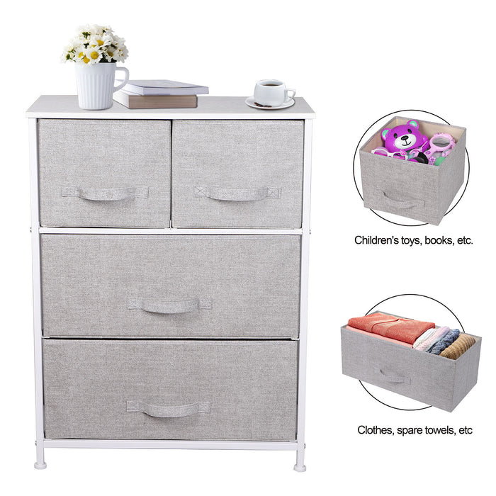 JOOLIHOME Multi-Function Chest of Drawers Fabric Storage Cabinet Gray