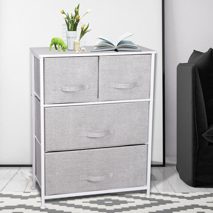 JOOLIHOME Multi-Function Chest of Drawers Fabric Storage Cabinet Gray