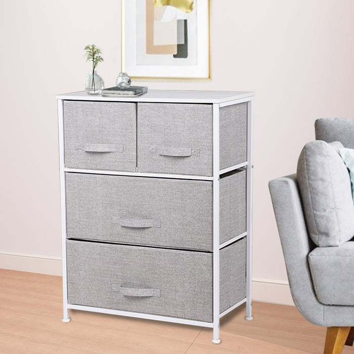 JOOLIHOME Multi-Function Chest of Drawers Fabric Storage Cabinet Gray
