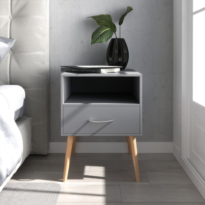 Joolihome Multi-Function Bedside Table 2-Tier Scandinavian Style