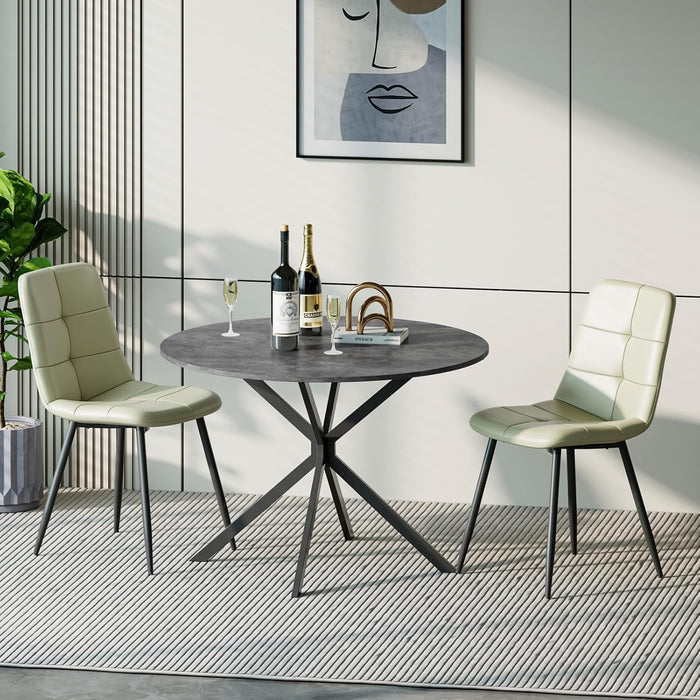 Joolihome Dining Chairs with Black Metal Legs Set of 2/4/6