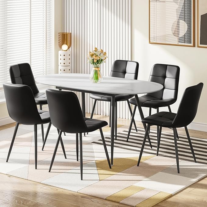 Black Pu Chairs / Set of 6