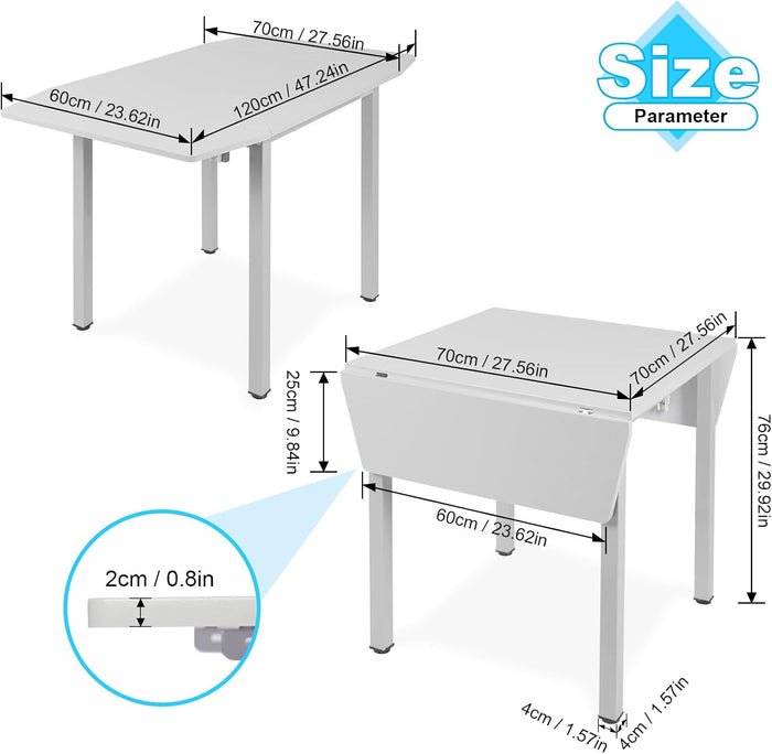 Joolihome Drop Leaf Rectangle Extendable Dining Table