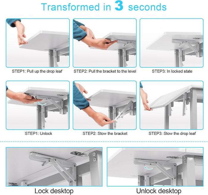 Joolihome Drop Leaf Rectangle Extendable Dining Table