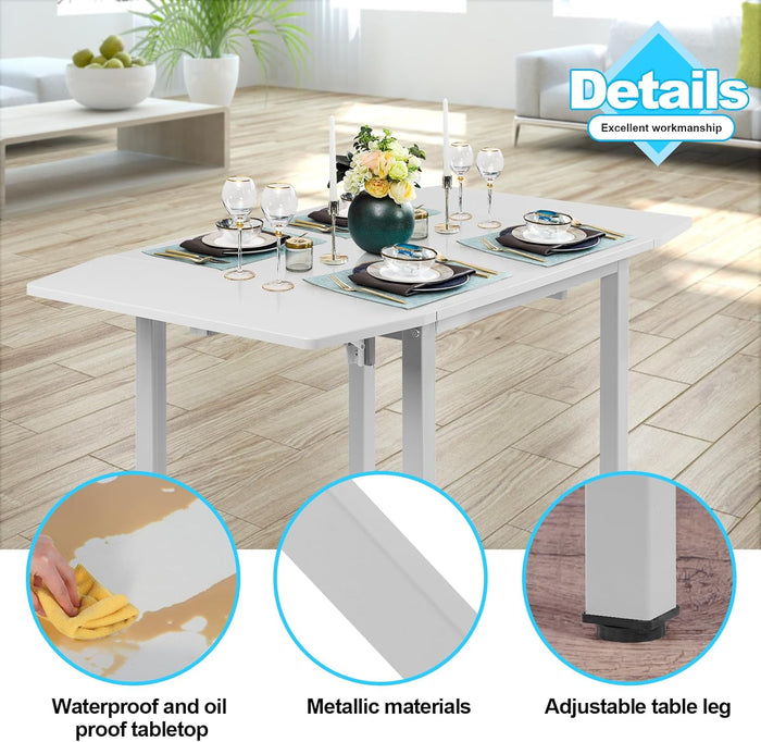 Joolihome Drop Leaf Rectangle Extendable Dining Table
