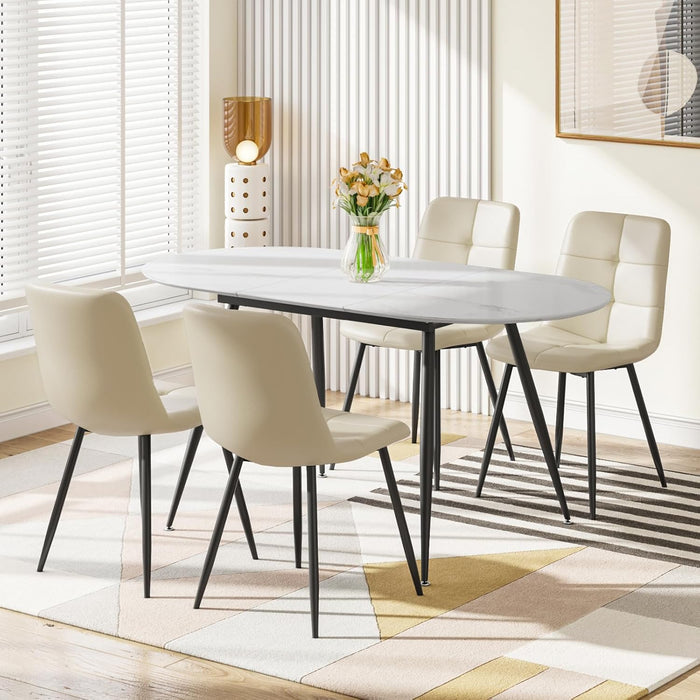 Joolihome Extendable Dining Table and 4 or 6 Chairs Set