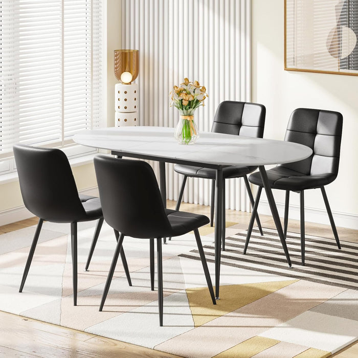 Black Pu Chairs / Set of 4