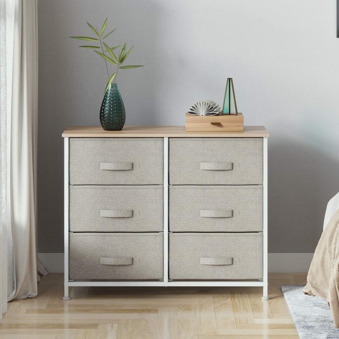 Joolihome Fabric Storage Cabinet 3 Tier-6 Drawer