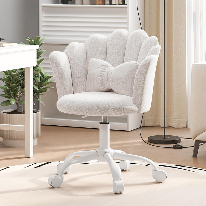 White Chenille with Cushion