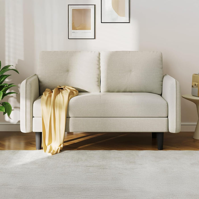Joolihome Modern 2 Seater Sofa Linen