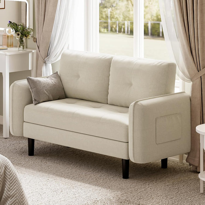 Joolihome Modern 2 Seater Sofa Linen