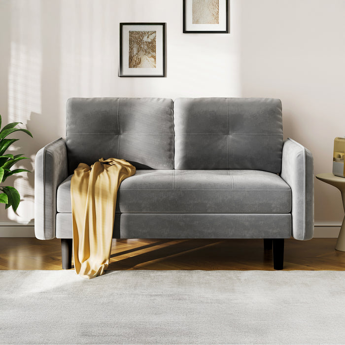 Joolihome Modern 2 Seater Sofa Velvet Grey