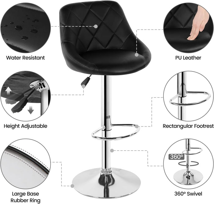 Joolihome Modern Ergonomical Bar Stool Set of 2