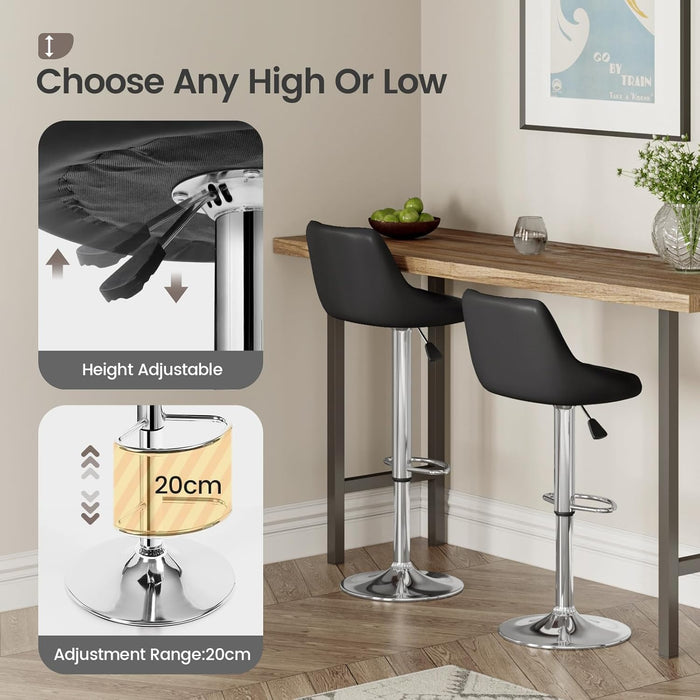Joolihome Modern Ergonomical Bar Stool Set of 2
