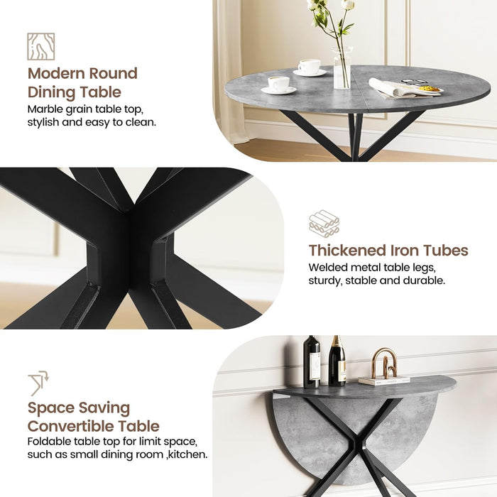 Joolihome Round Folding Dining Table