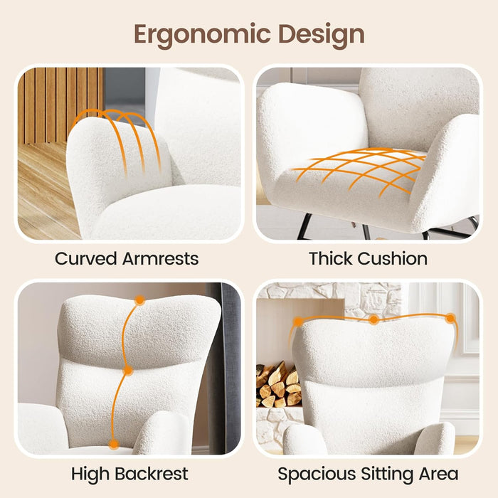 Joolihome Teddy Upholstered Rocking Chair