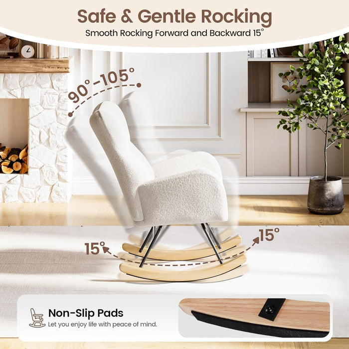 Joolihome Teddy Upholstered Rocking Chair