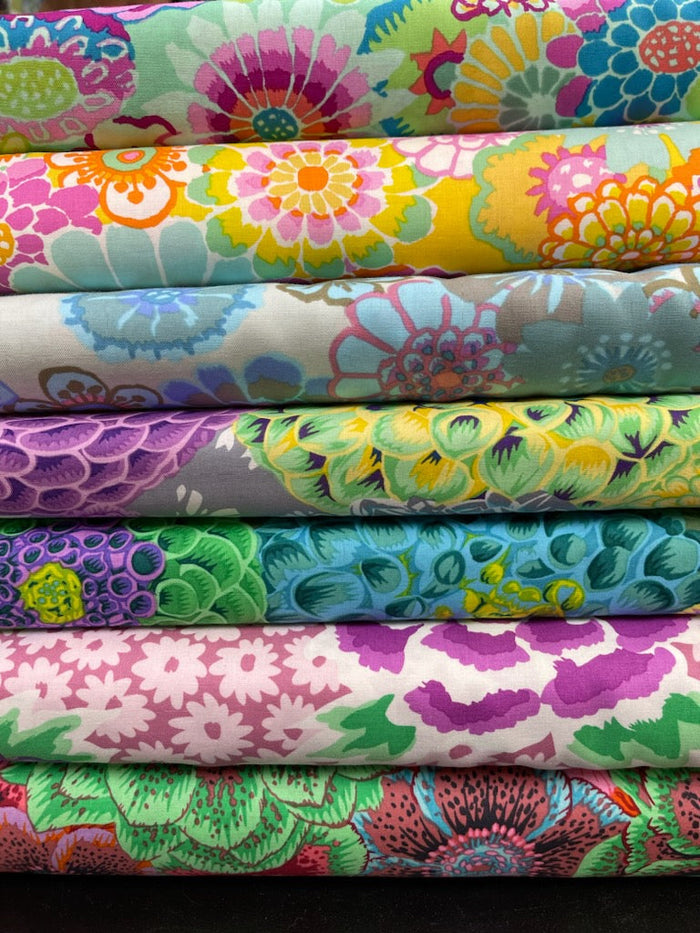 Kaffe Fassett: Custom Curated Bundle #300 - Grey/Greens (7 Fabrics)