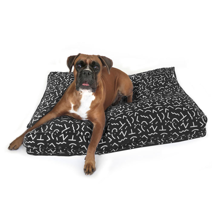 KIN Bed Rectangle - Black Confetti