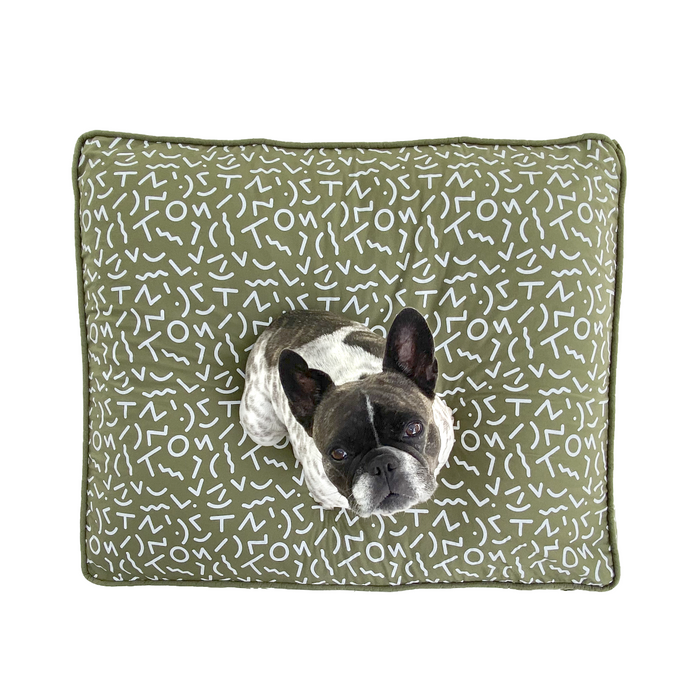 KIN Bed Rectangle - Olive Confetti