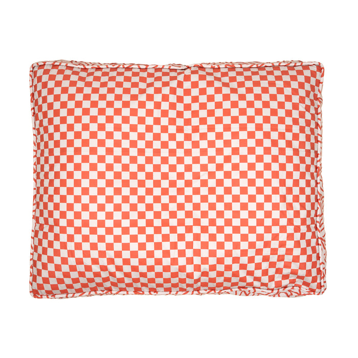 KIN Bed Rectangle - Terracotta Checkers
