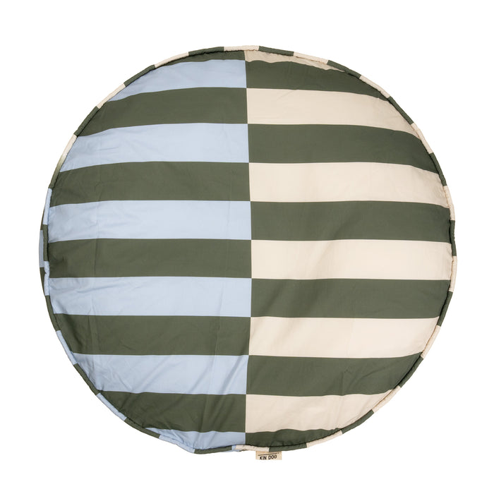 KIN Bed Round - Beached Olive Blue